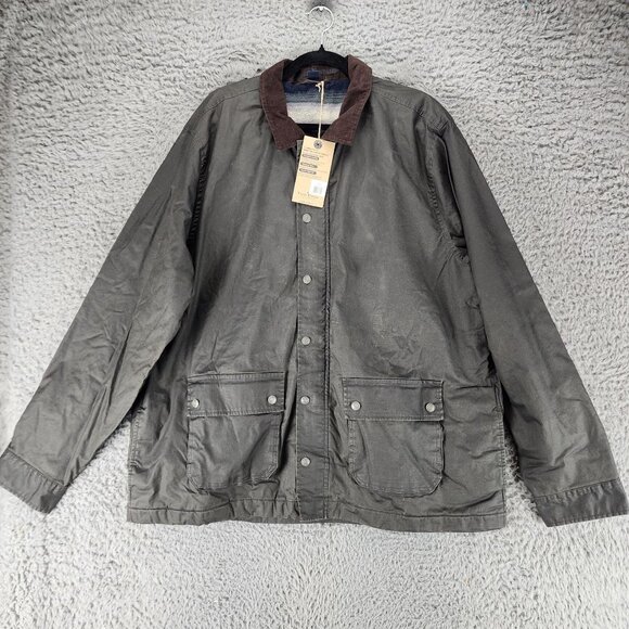 Tailor Vintage Jacket Mens XXL Brown Long Sleeve Heritage Wax Coated *NWT*